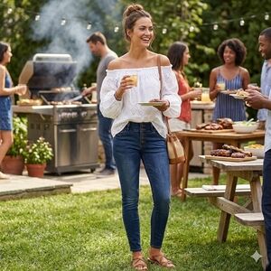 Bamboo Blue Denim High Waist Button Fly Skinny Jeans Size 26
